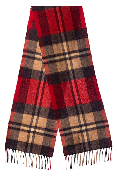 100% Pure Lambswool Scarf DC Scott Red