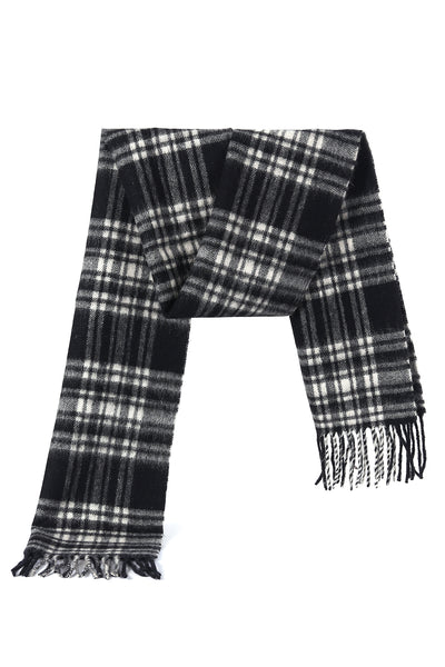 Cashmere Scarves Menzies Black and White Clan