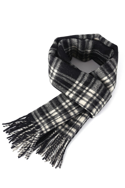 Cashmere Scarves Menzies Black and White Clan