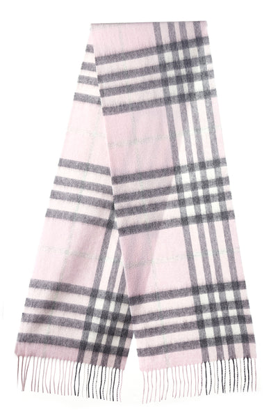 Cashmere Designer Scarf Iconic DC Classic Pink Small