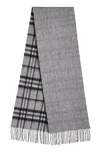 Scarf 100% Pure  wool Scottish Design Thomson Grey  Reversible