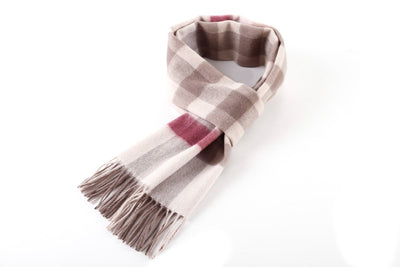 Scarf  100% Pure wool Scottish Design Pink Check