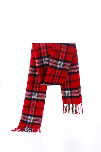 Scarf  100% Pure Lambs wool Scottish Design Thomson Red