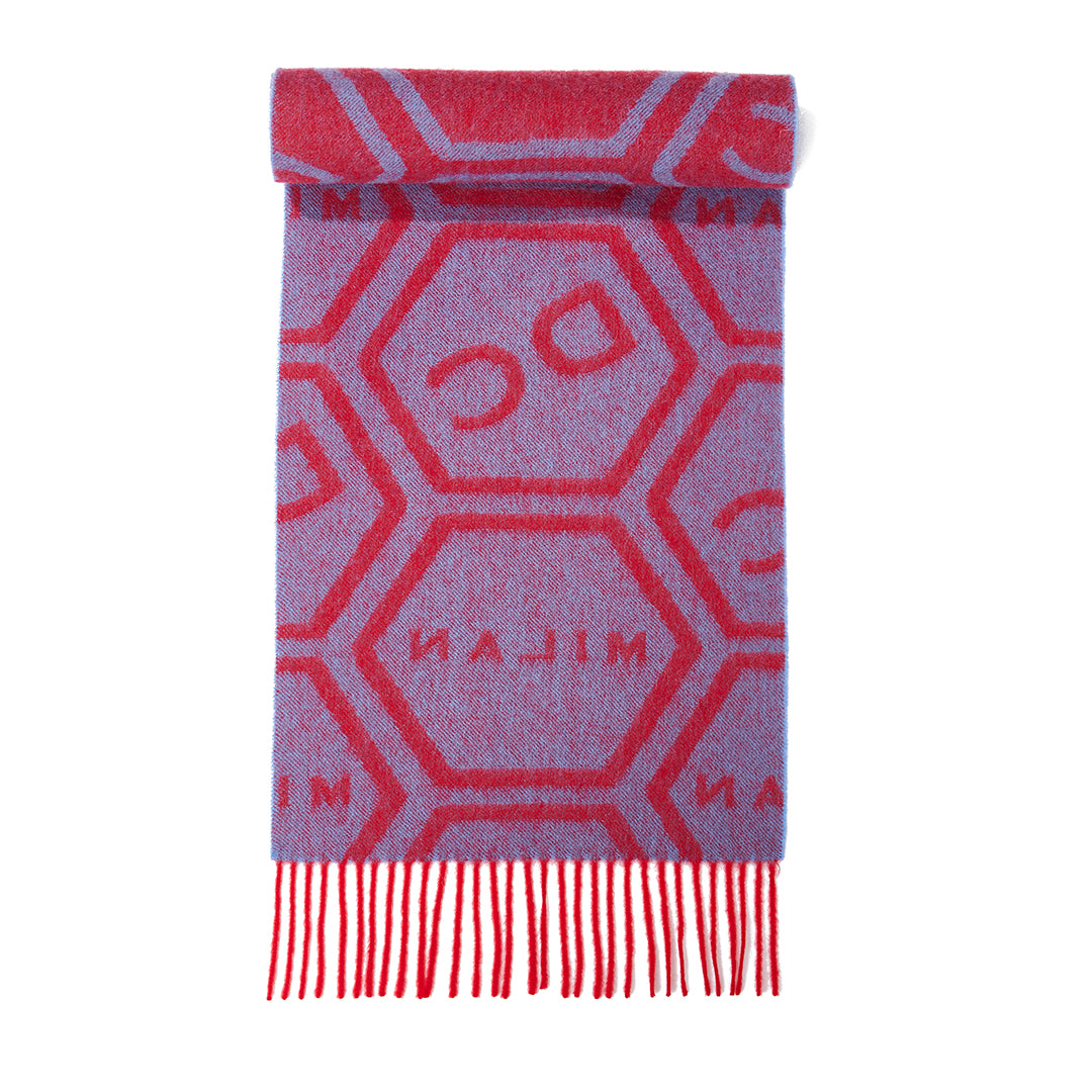 DC Monogram Red Scarf 100% Pure Lambswool