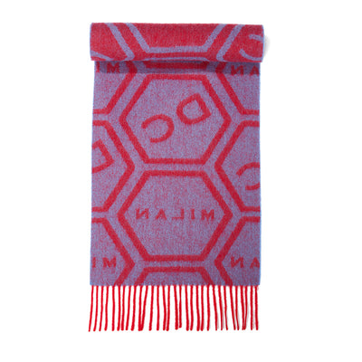 DC Monogram Red Scarf 100% Pure Lambswool