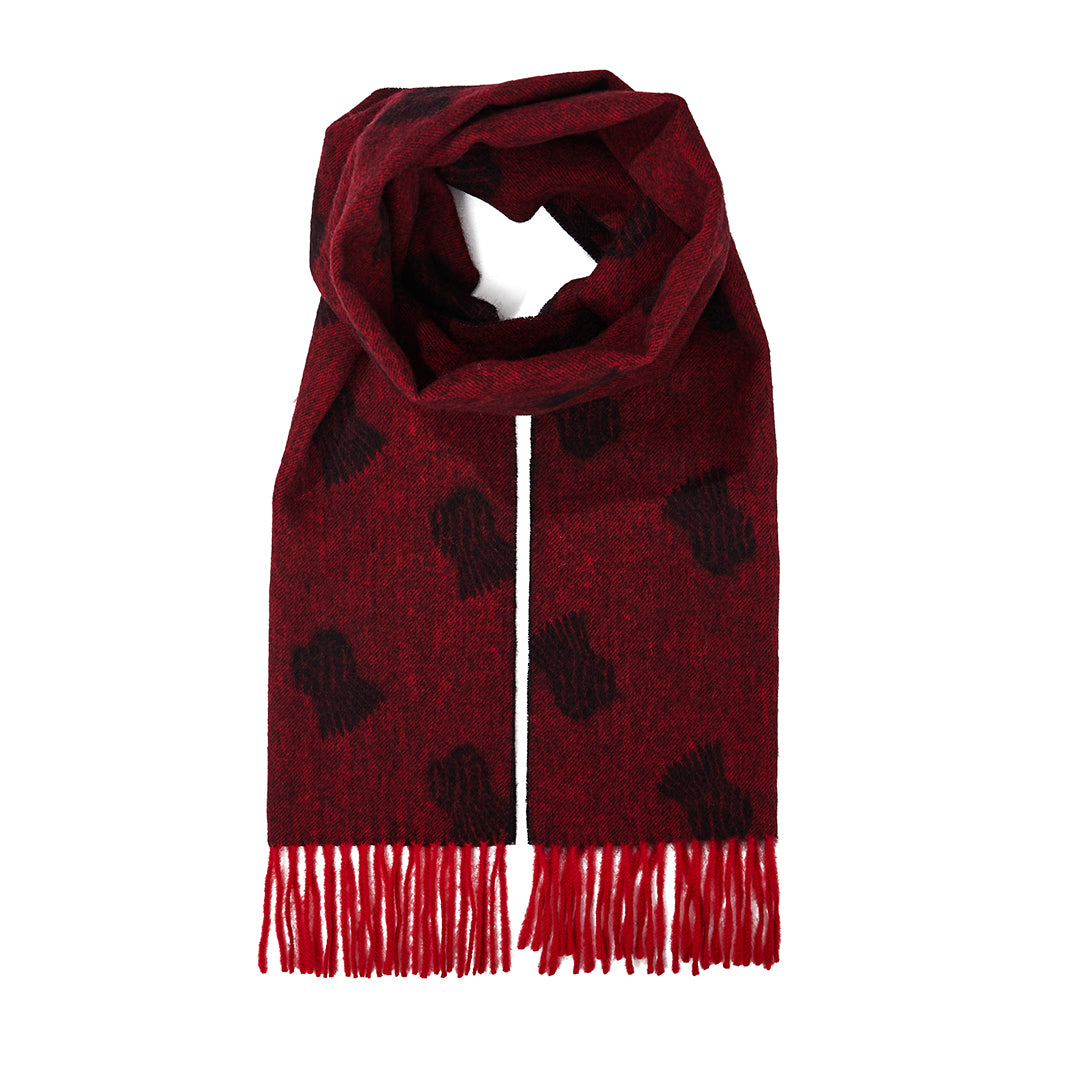 Thistle Small Red Scarf 100% Pure Lambswool