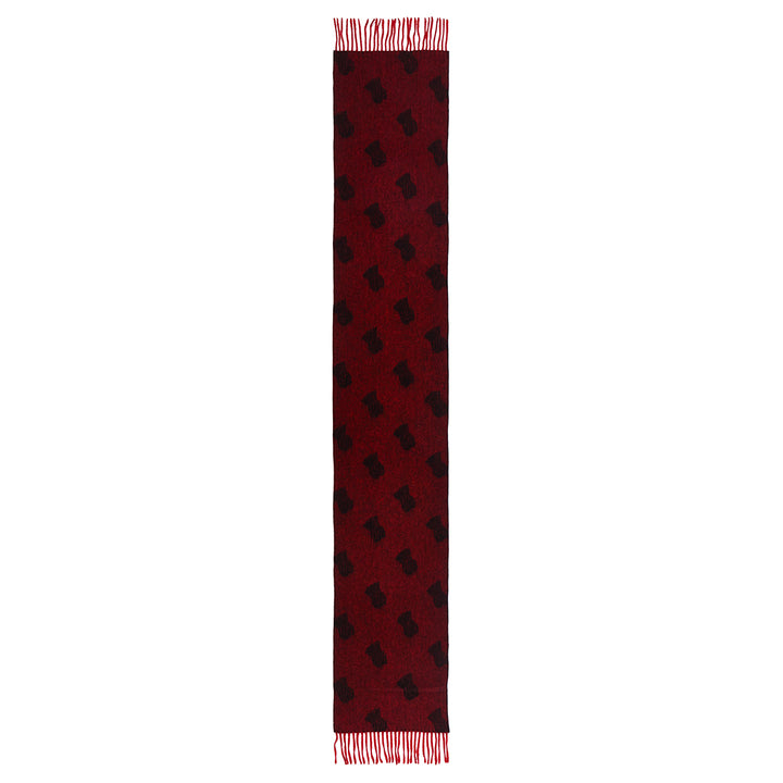 Thistle Small Red Scarf 100% Pure Lambswool | Edinburgh Cashmere