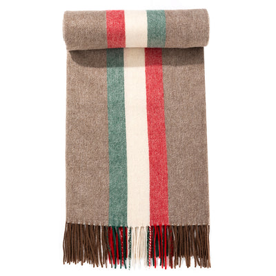 Exclusive Designer Scarf Milano Beige scarf 100% Pure Lambs wool