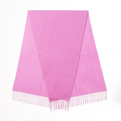 Plain Scarf Dark Pink Oversized Wrap 100% Pure Lambswool